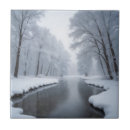 Buscar árboles nevados azulejos Bosque