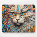 Buscar gato abstracto alfombrillas de raton Colorido