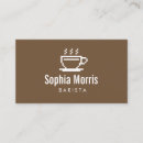 Buscar café caliente tarjetas de visita Barista