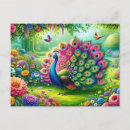 Buscar pavo real postales Pintar