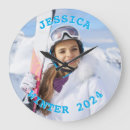 Buscar esquí relojes de pared Navidades