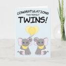 Buscar bebés gemelos tarjetas Nuevos padres
