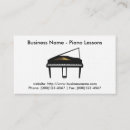 Buscar lecciones piano de tarjetas de visita Musical