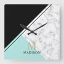 Buscar mármol negro relojes de pared Elegante