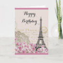 Buscar la plantilla torre eiffel de tarjetas Vintage