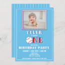 Buscar baseball 1st birthday invitaciones Chico