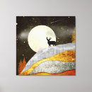 Buscar luna y estrellas lienzos Paisaje