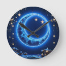 Buscar luna brillante relojes de pared Espacio