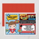 Buscar superhéroe invitaciones Cómic