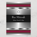 Buscar mitzvah 14x19 invitaciones Rojo