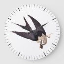 Buscar pájaro negro relojes de pared General y unisex