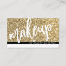 Buscar letras doradas tarjetas de visita Artista de maquillaje