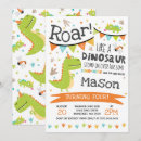 Buscar rugido invitaciones Dinosaurio