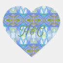 Buscar fractal corazon pegatinas Azul