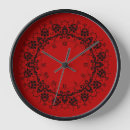 Buscar damasco relojes de pared Rojo