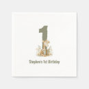 Buscar jirafa linda servilletas Primer cumpleaños