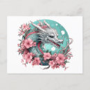 Buscar dragón japonés postales Rosa