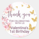 Buscar mariposa rosada pegatinas Cumpleaños de mariposa