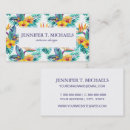 Buscar ave del paraíso tarjetas de visita Iniciales