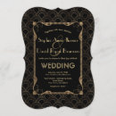 Buscar hollywood boda invitaciones Boda negro y dorado
