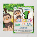 Buscar fiesta del mono invitaciones de cumpleaños Niño