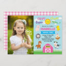 Buscar granja rosada invitaciones Para niños