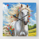 Buscar caballos relojes de pared Flores