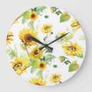 Buscar sunflower relojes de pared Acuarela