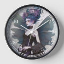 Buscar hada oscura relojes de pared Fantasía