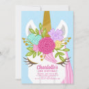 Buscar unicornio blanco invitaciones Oro