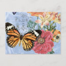 Buscar flores de mariposa postales Vintage