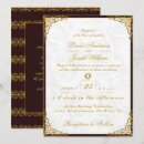 Buscar lujo 14x19 invitaciones Dorado