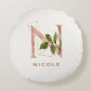 Buscar la letra n cojines Monograma floral