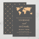 Buscar gris y naranja invitaciones Moderno