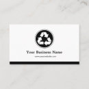 Buscar reciclaje símbolo de tarjetas de visita Verde
