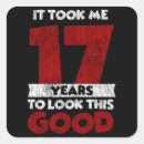 Buscar 17 años pegatinas Cumpleaños