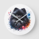 Buscar perro pomerania relojes de pared Adorable