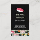 Buscar comida japonesa tarjetas de visita Sashimi