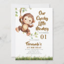 Buscar nuestro pequeño mono invitaciones Para niños