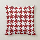 Buscar houndstooth cojines Rojo