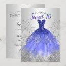 Buscar royal blue invitaciones 7 º plata