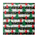 Buscar árbol blanco y negro azulejos Navidad