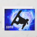 Buscar nieve tormenta invitaciones Snowboard