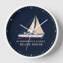 Buscar playa tropical relojes de pared Velero