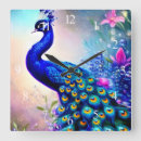Buscar peacock relojes de pared Pavos reales