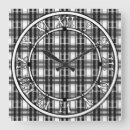Buscar a cuadros blanco y negro relojes de pared Moderno