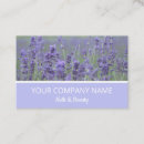 Buscar flores la lavanda de tarjetas de visita Belleza