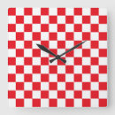 Buscar cuadrado rojo relojes de pared Cuadrados