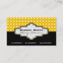 Buscar lunares amarillos tarjetas de visita Negro