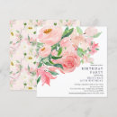 Buscar acuático invitaciones de cumpleaños Floral